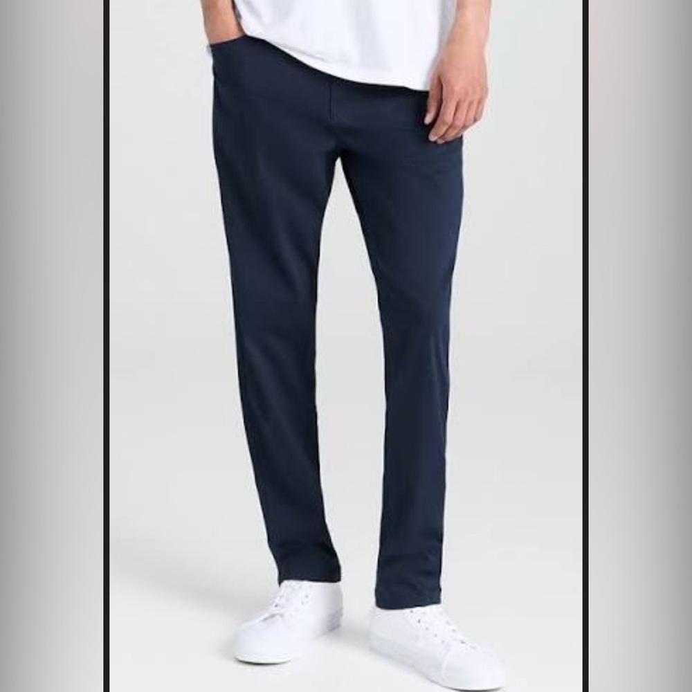 NWT RHÔNE Everyday Twill Pant Navy Blue Slim Straight Performance Chino 30”